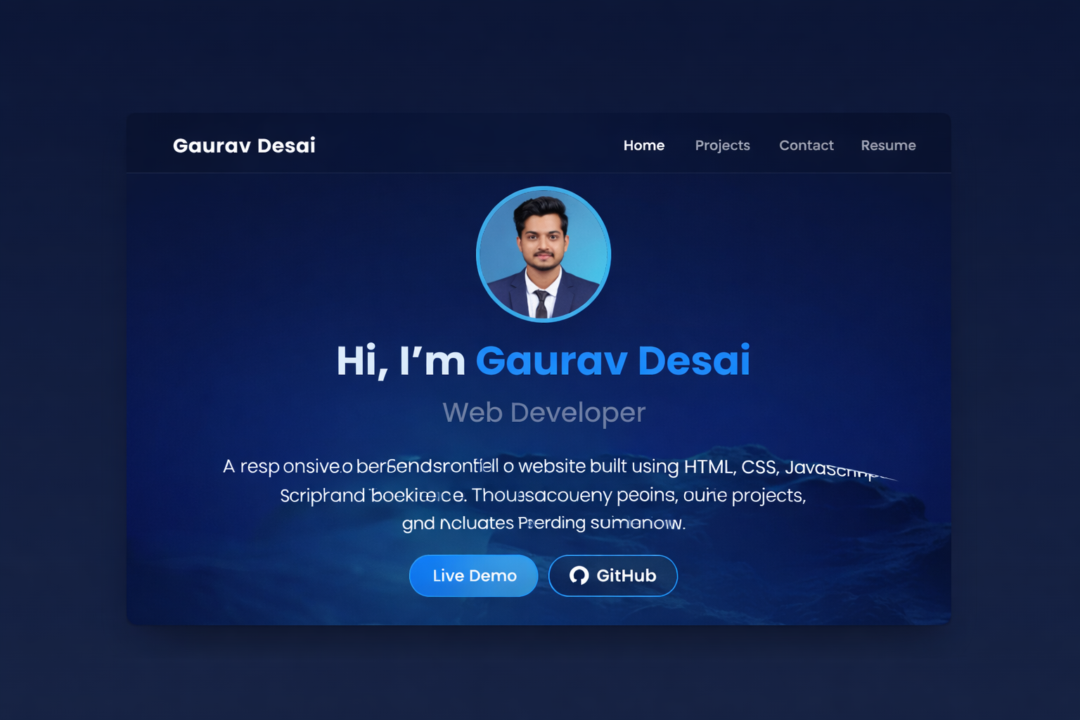 Old Portfolio Website Project